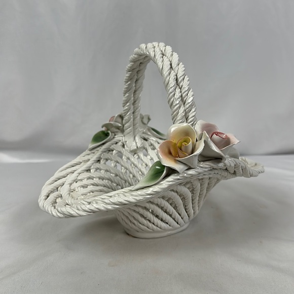 Lanzarin Ceramic Capodimonte Roses Made in Italy - Picture 1 of 16